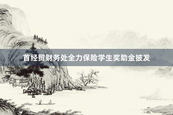 首经贸财务处全力保险学生奖助金披发